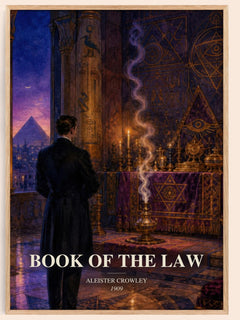 Book of the Law watercolour book poster by Aleister Crowley – framed literary art print