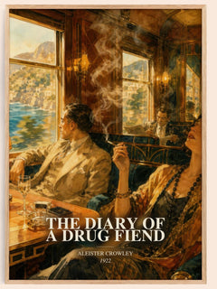 The diary of a drug fiend watercolour book poster by Aleister Crowley – framed literary art print