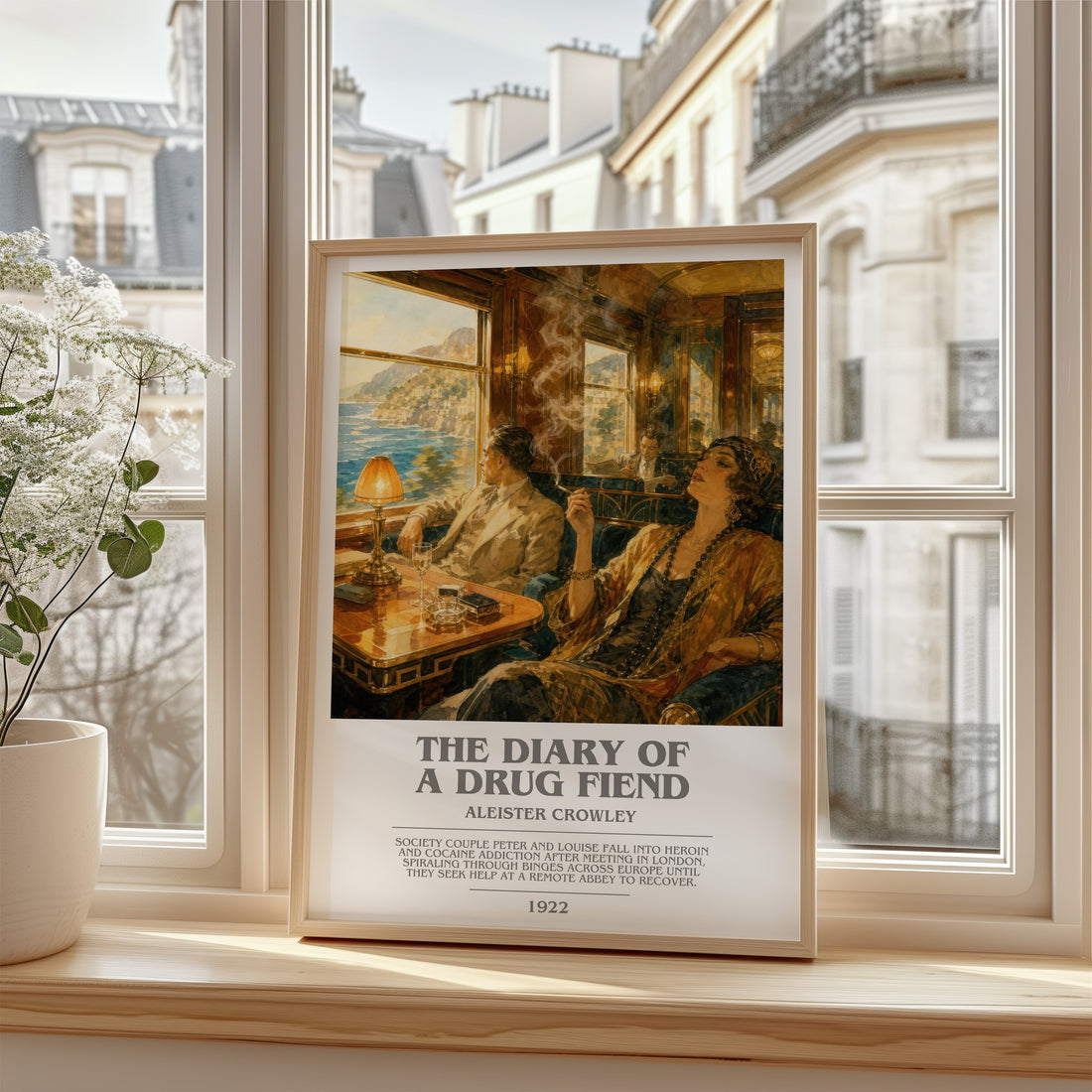 The diary of a drug fiend bookish poster colour and style options – Aleister Crowley book art
