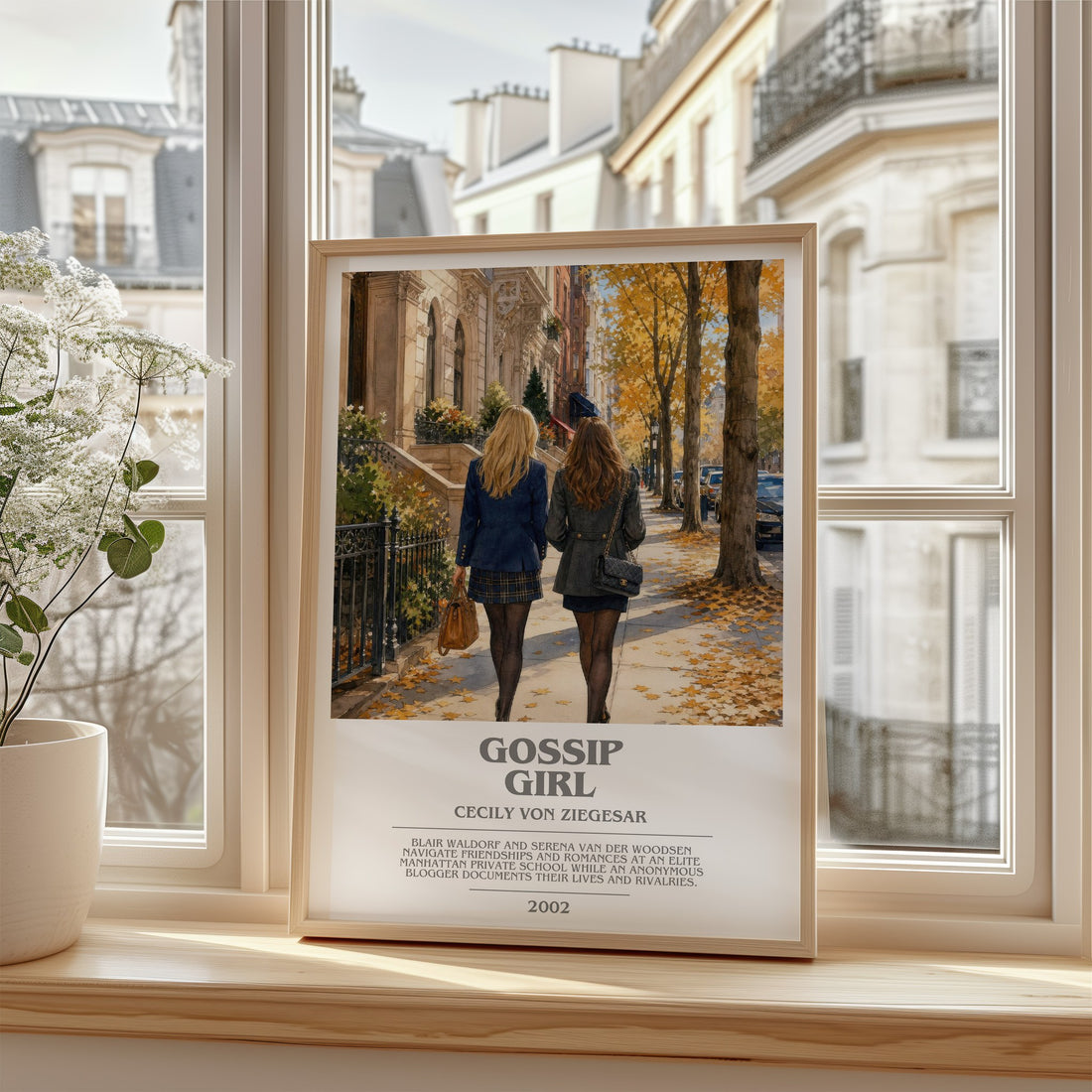 Gossip Girl bookish poster colour and style options – Cecily von Ziegesar book art