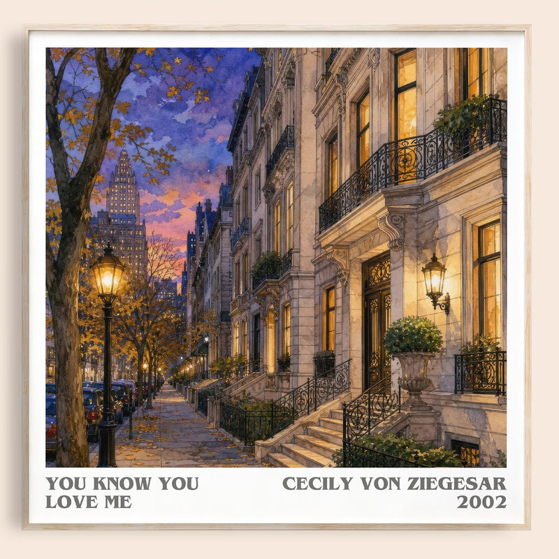 You Know You Love Me literary book poster by Cecily von Ziegesar – framed literary art print