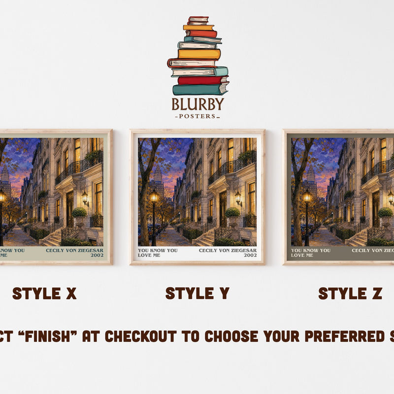 You Know You Love Me literary print in frame leaning in hallway – young adult wall art