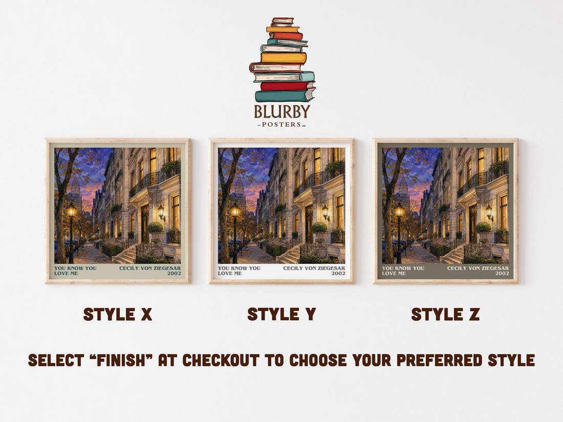 You Know You Love Me literary print in frame leaning in hallway – young adult wall art (mockup)