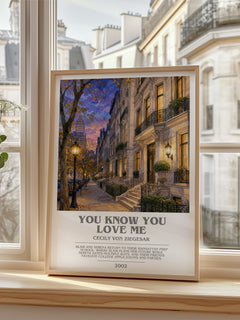 You Know You Love Me bookish poster colour and style options – Cecily von Ziegesar book art