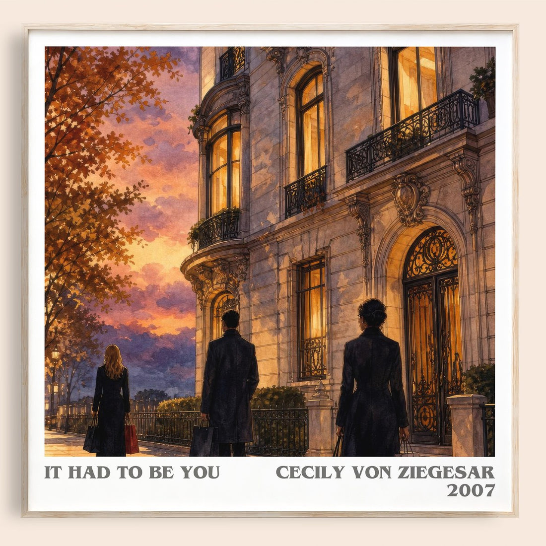 It Had to Be You literary book poster by Cecily von Ziegesar – framed literary art print