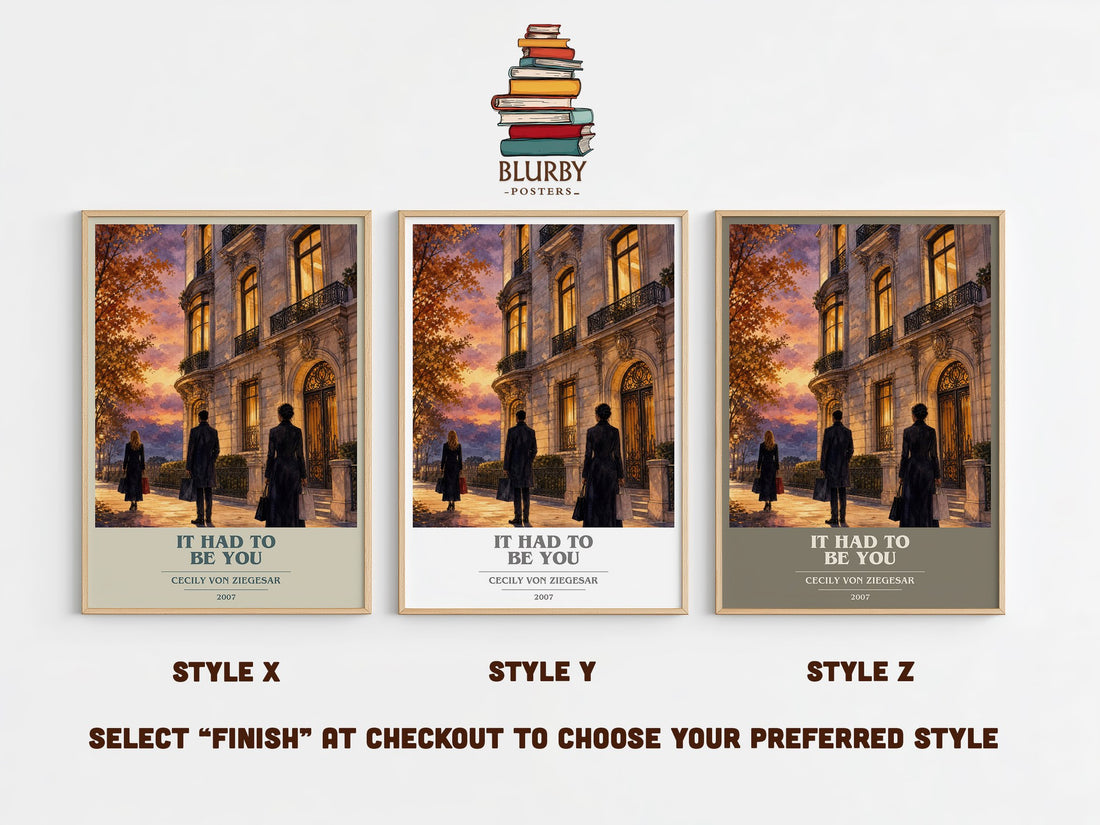 It Had to Be You book cover print in frame leaning in hallway – young adult wall art (mockup)