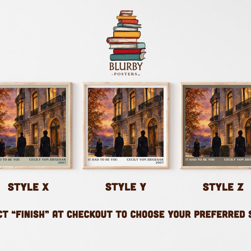 It Had to Be You literary print in frame leaning in hallway – young adult wall art