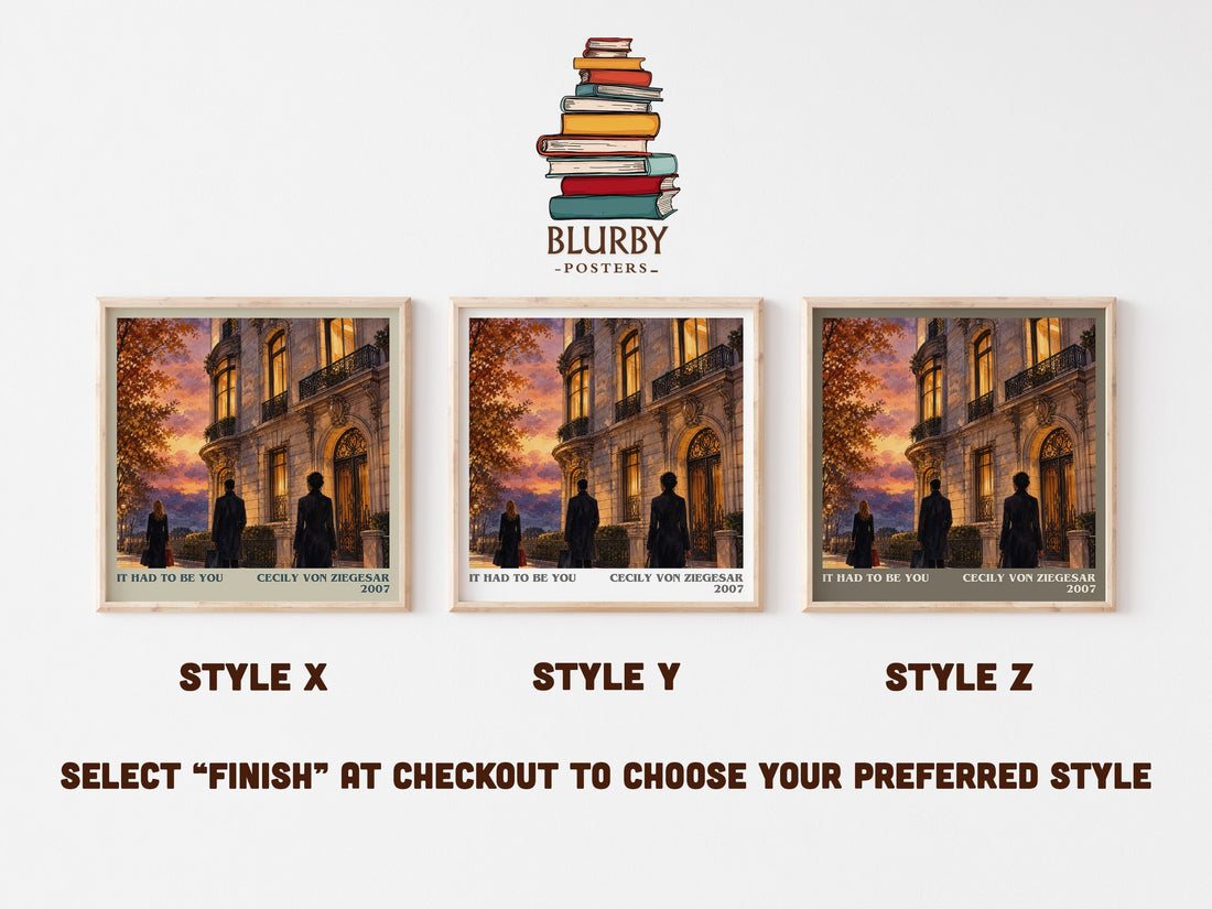 It Had to Be You literary print in frame leaning in hallway – young adult wall art (mockup)