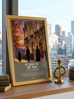 It Had to Be You bookish print framed by window – literary home decor