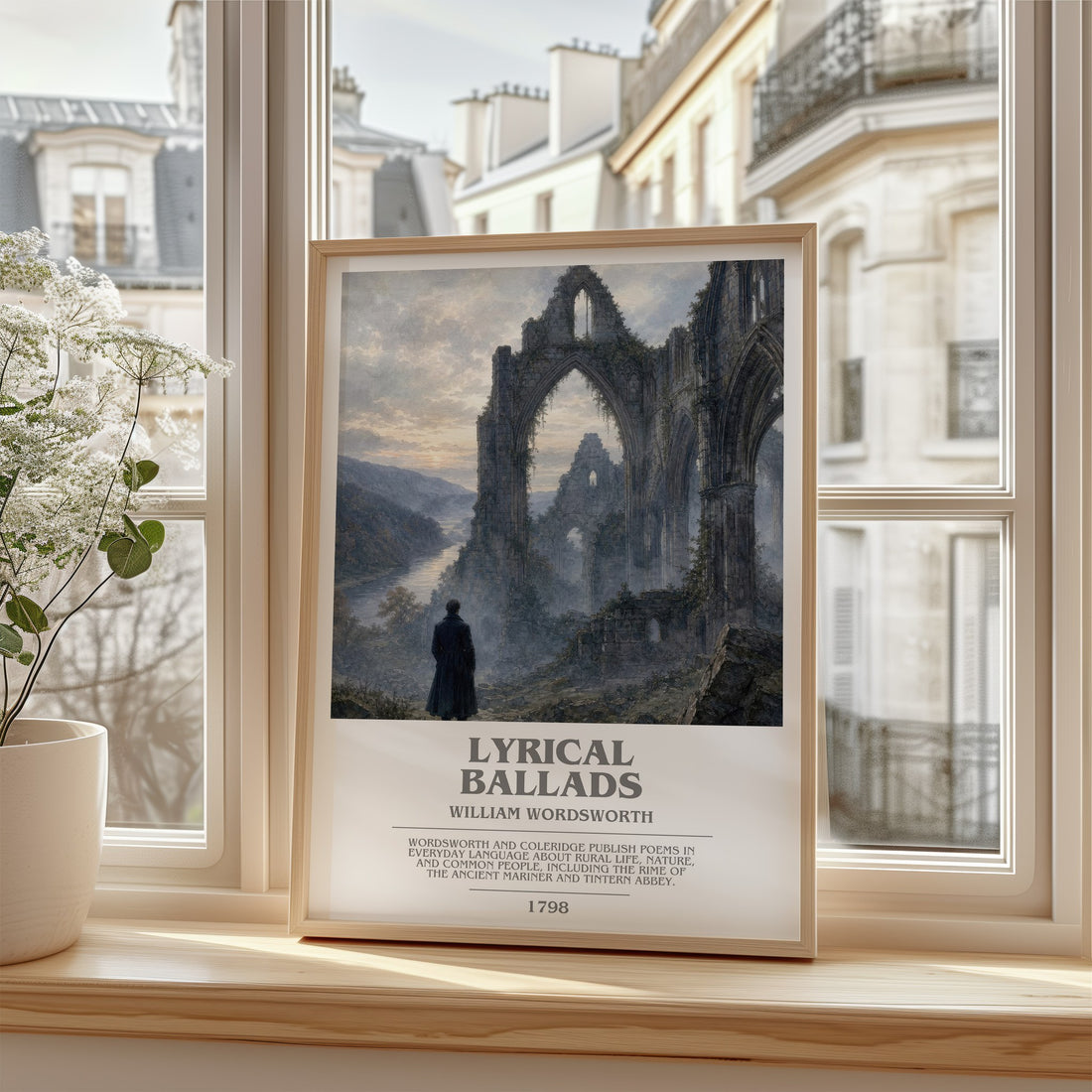 Lyrical Ballads bookish poster colour and style options – William Wordsworth book art