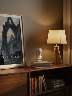Lyrical Ballads watercolour print on bookshelf – William Wordsworth fan gift