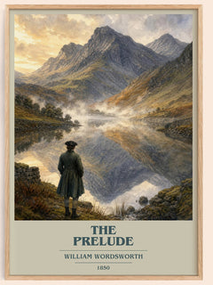 The prelude book cover book poster by William Wordsworth – framed literary art print