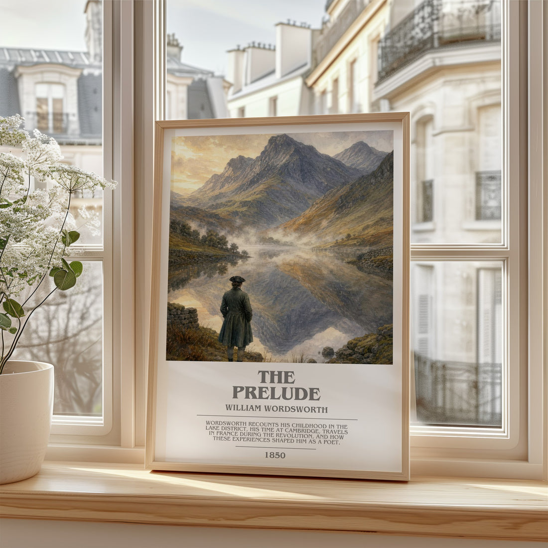 The prelude bookish poster colour and style options – William Wordsworth book art