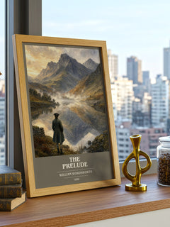 The prelude book cover print framed by window – literary home decor