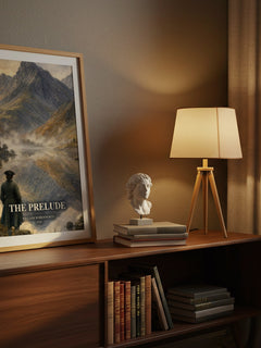The prelude watercolour print on bookshelf – William Wordsworth fan gift