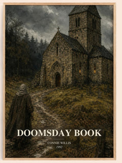 Doomsday book watercolour book poster by Connie Willis – framed literary art print