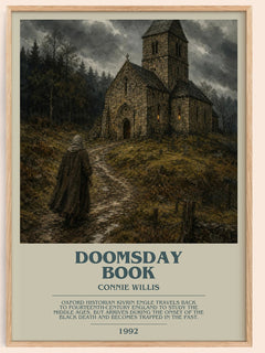 Doomsday book bookish book poster by Connie Willis – framed literary art print