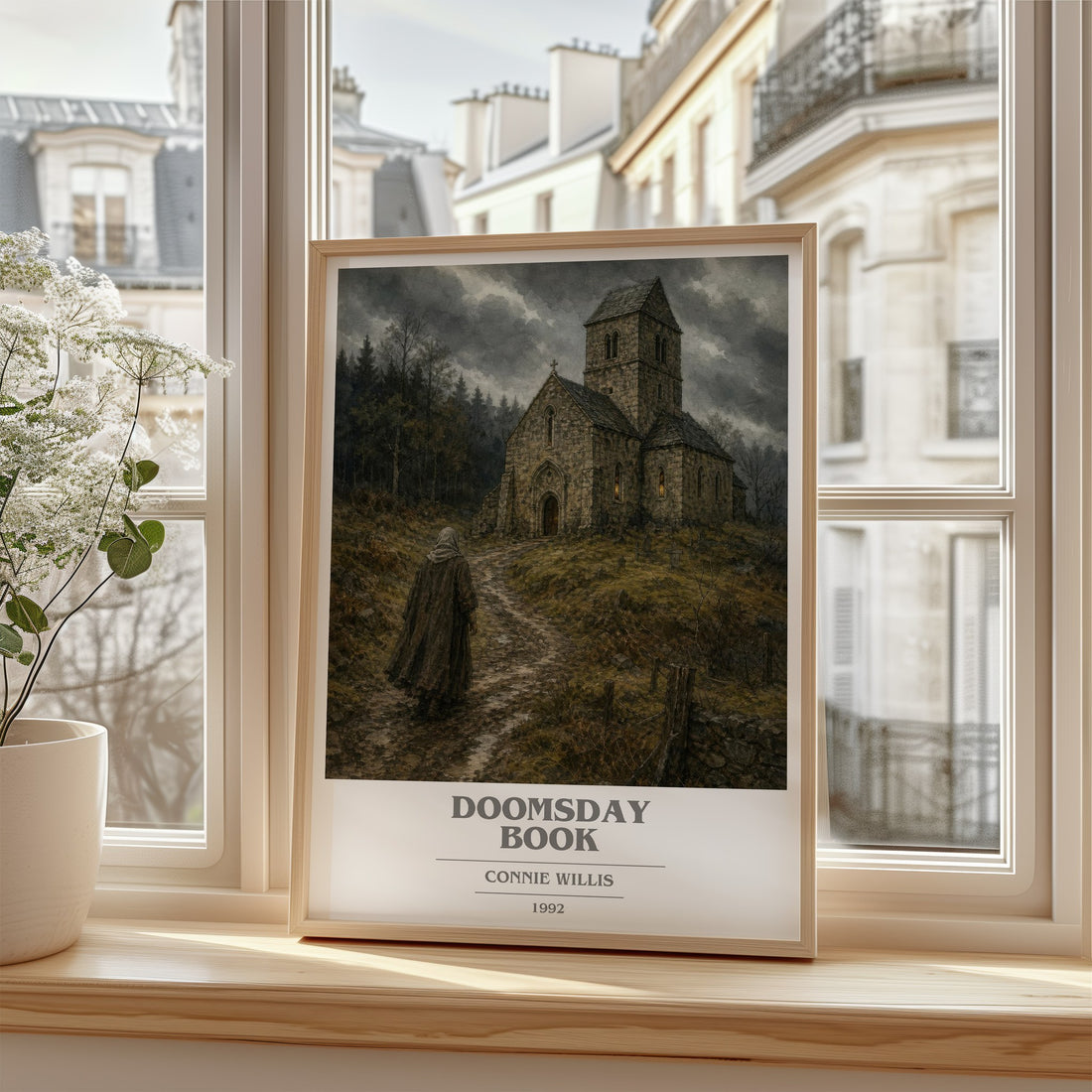 Doomsday book book cover poster colour and style options – Connie Willis book art