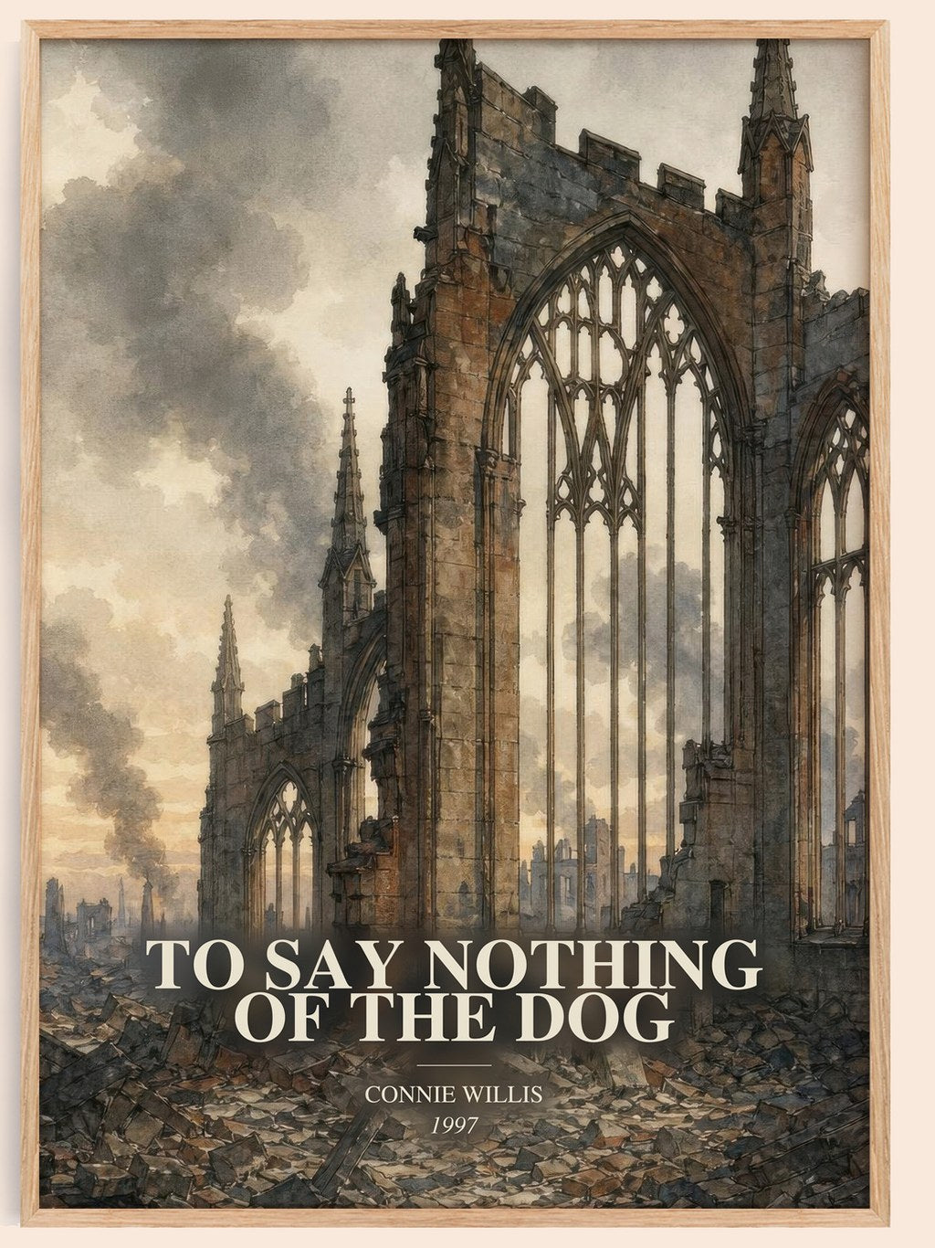 To Say Nothing of the Dog watercolour book poster by Connie Willis – framed literary art print