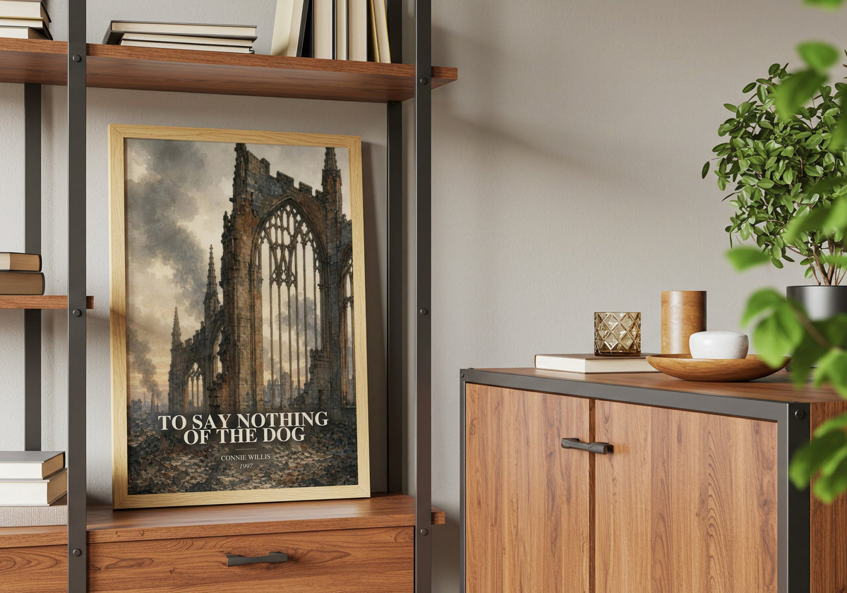 To Say Nothing of the Dog book watercolour illustration paper finish options – matte satin gloss