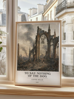 To Say Nothing of the Dog book cover poster colour and style options – Connie Willis book art