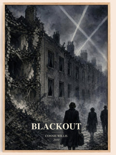 Blackout watercolour book poster by Connie Willis – framed literary art print