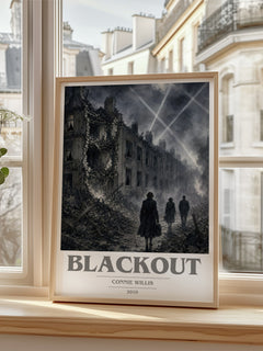 Blackout book cover poster colour and style options – Connie Willis book art