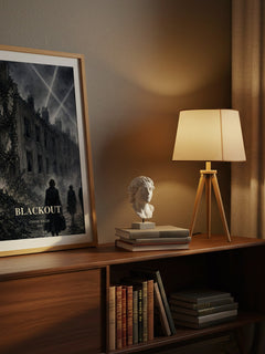 Blackout watercolour print on bookshelf – Connie Willis fan gift