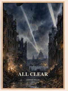 All Clear watercolour book poster by Connie Willis – framed literary art print