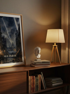 All Clear watercolour print on bookshelf – Connie Willis fan gift