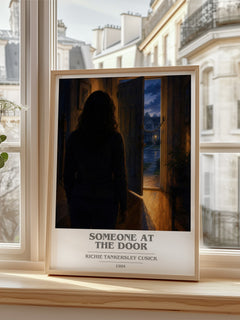 Someone at the door book cover poster colour and style options – Richie Tankersley Cusick book art