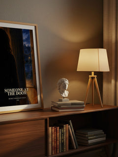 Someone at the door watercolour print on bookshelf – Richie Tankersley Cusick fan gift