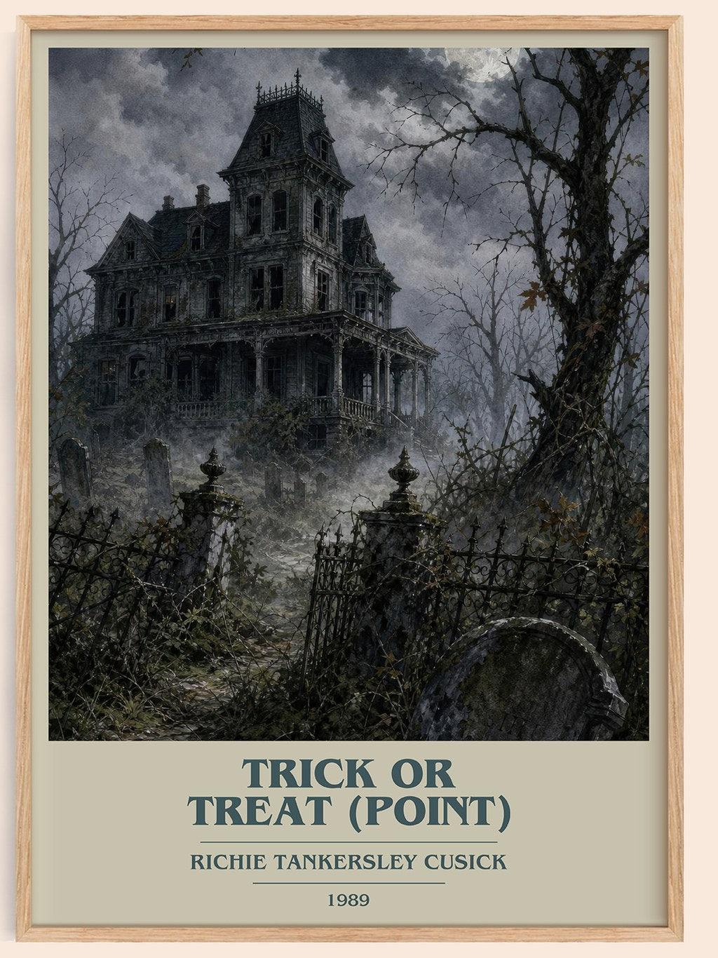 Trick or Treat (Point) book cover book poster by Richie Tankersley Cusick – framed literary art print