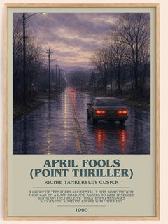 April Fools (Point Thriller) bookish book poster by Richie Tankersley Cusick – framed literary art print