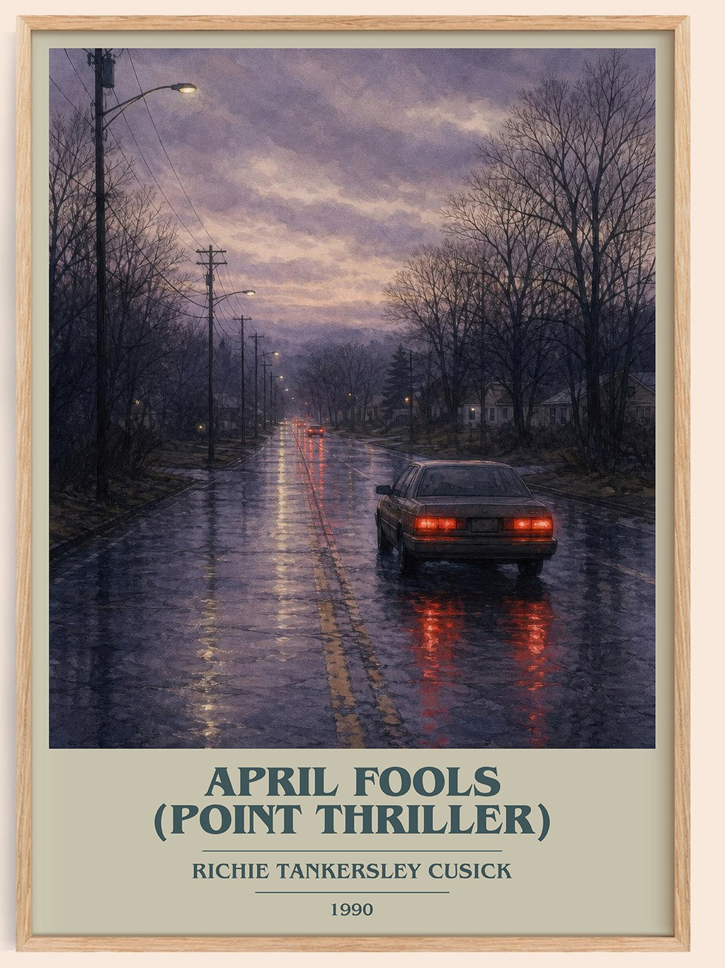 April Fools (Point Thriller) book cover book poster by Richie Tankersley Cusick – framed literary art print
