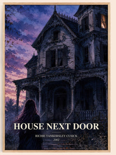 House Next Door watercolour book poster by Richie Tankersley Cusick – framed literary art print