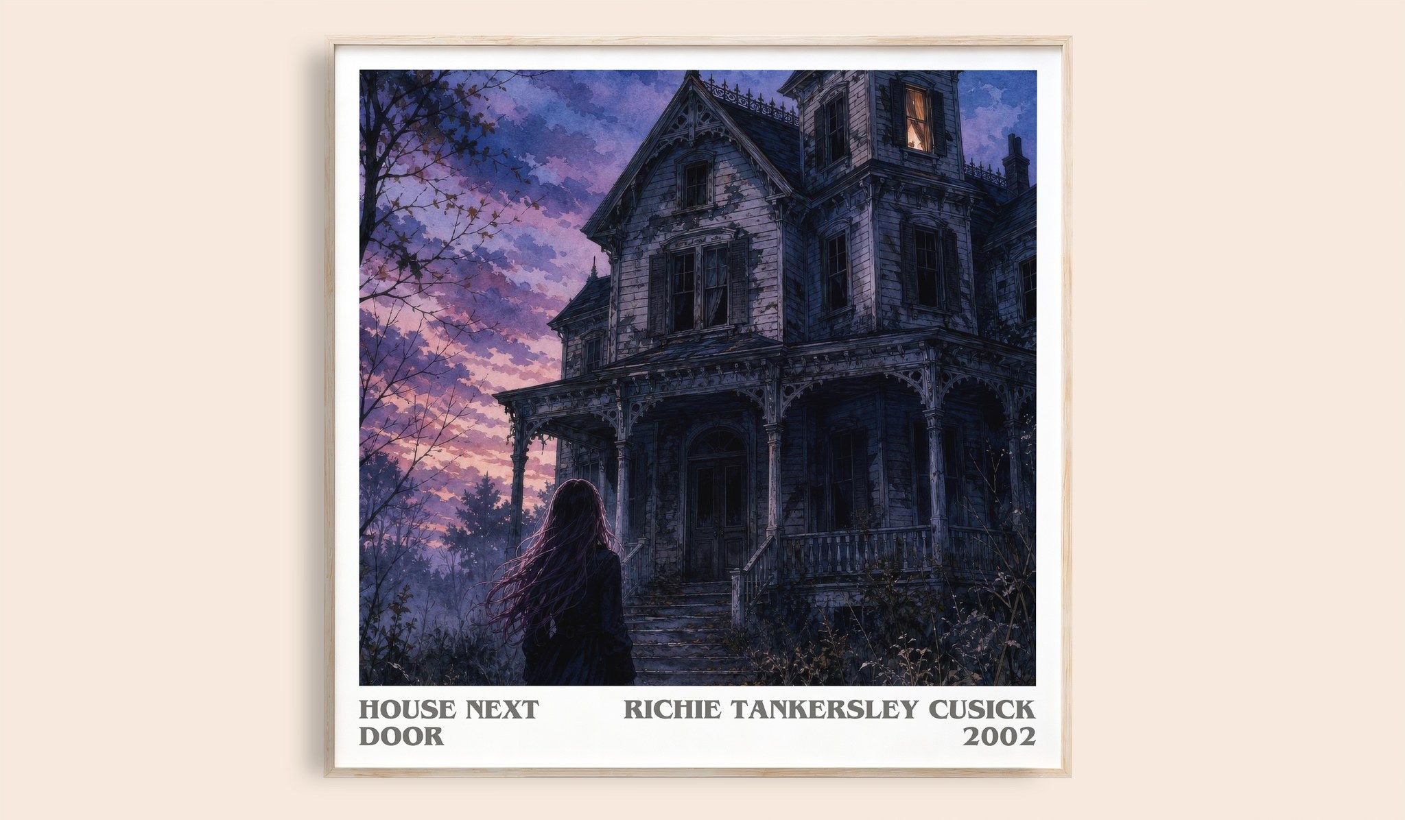 House Next Door Literary Art Print by Richie Tankersley Cusick