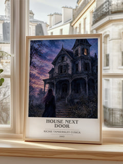 House Next Door book cover poster colour and style options – Richie Tankersley Cusick book art