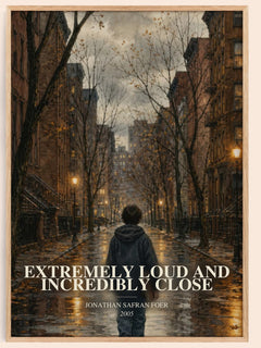 Extremely Loud and Incredibly Close watercolour book poster by Jonathan Safran Foer – framed literary art print