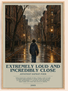 Extremely Loud and Incredibly Close bookish book poster by Jonathan Safran Foer – framed literary art print