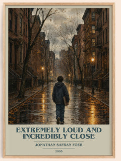 Extremely Loud and Incredibly Close book cover book poster by Jonathan Safran Foer – framed literary art print