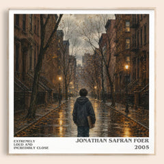 Extremely Loud and Incredibly Close Literary Art Print by J. Foer – square framed poster