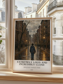 Extremely Loud and Incredibly Close book cover poster colour and style options – Jonathan Safran Foer book art