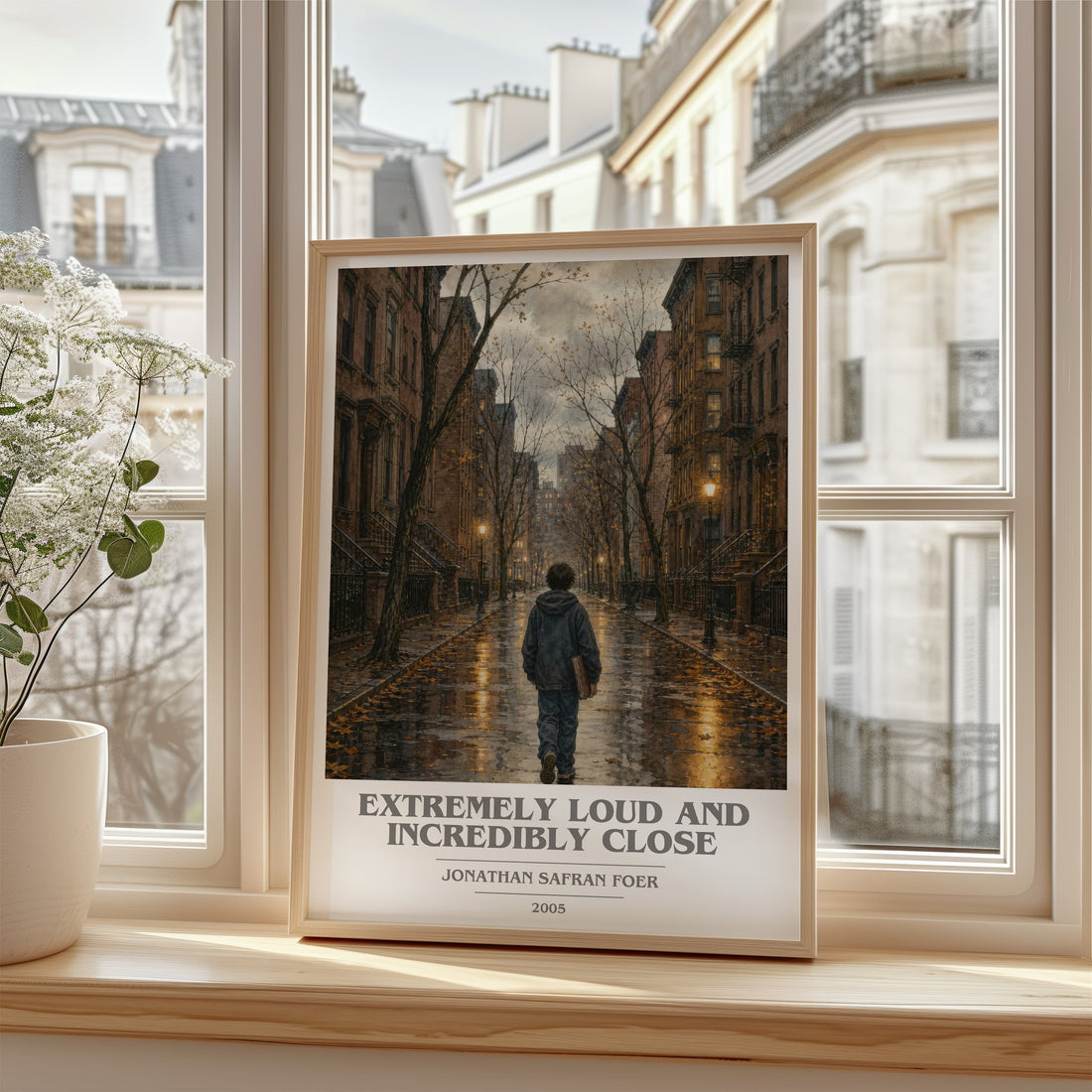 Extremely Loud and Incredibly Close book cover poster colour and style options – Jonathan Safran Foer book art