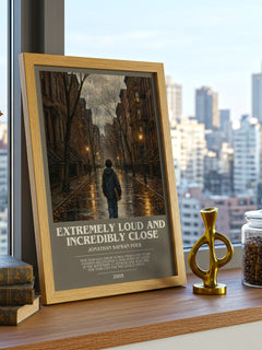 Extremely Loud and Incredibly Close bookish print framed by window – literary home decor