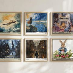 Extremely Loud and Incredibly Close Literary Art Print by J. Foer – square print in a six-frame gallery wall