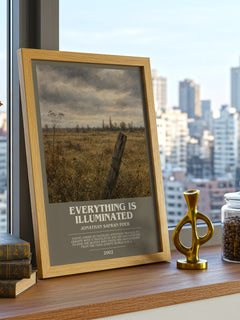 Everything Is Illuminated bookish print framed by window – literary home decor