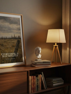 Everything Is Illuminated watercolour print on bookshelf – Jonathan Safran Foer fan gift