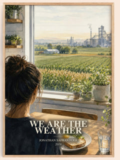 We are the weather watercolour book poster by Jonathan Safran Foer – framed literary art print