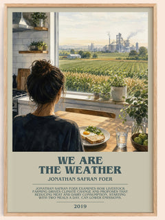 We are the weather bookish book poster by Jonathan Safran Foer – framed literary art print